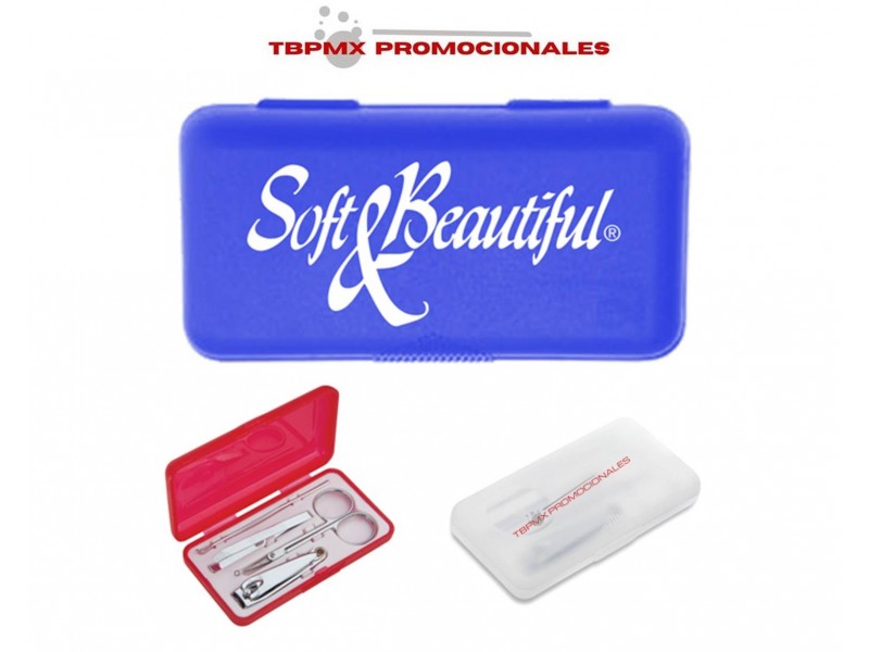 Juego de manicure estuche plastico velvet promocional