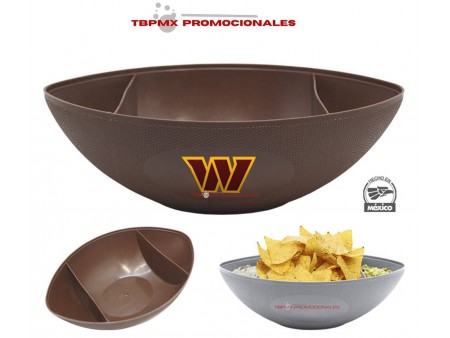 Botanero forma balon futbol americano 1250 ml touchdown promocional