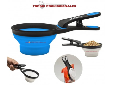 Taza medidora multifuncion plegable capacidad 1 taza kup promocional