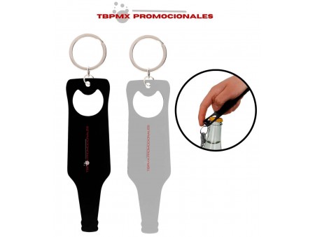 Llavero forma botella con destapador amstel promocional