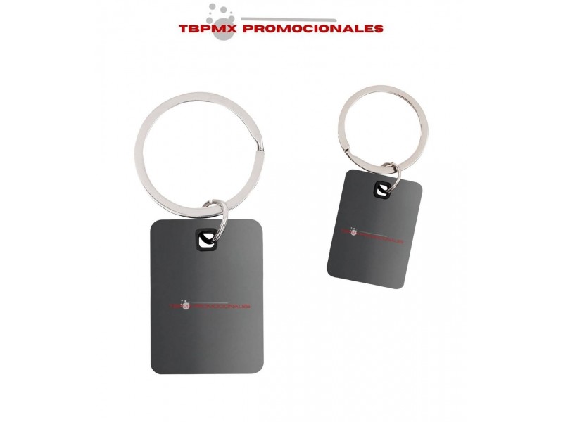 Llavero metalico acabado espejo branox promocional