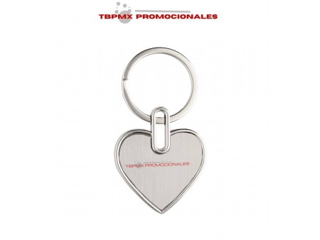 Llavero metalico forma corazon hati promocional