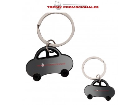 Llavero metalico forma de automovil carro acabado espejo linco promocional