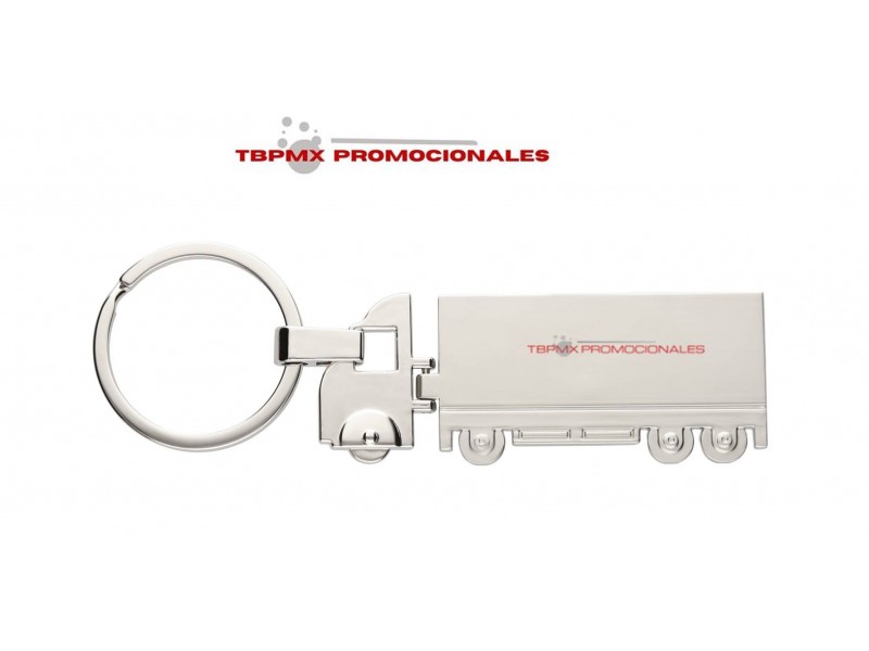 Llavero metalico forma de trailer camion reboque promocional