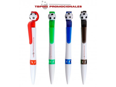 Boligrafo plastico balon futbol soccer spinner modric promocional