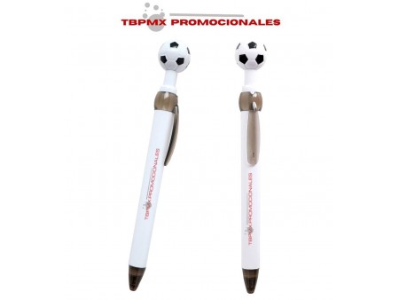 Boligrafo plastico figura balon futbol soccer ibrox promocional