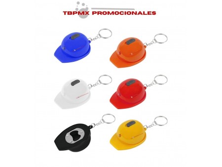 Llavero casco destapador lampara led aran promocional