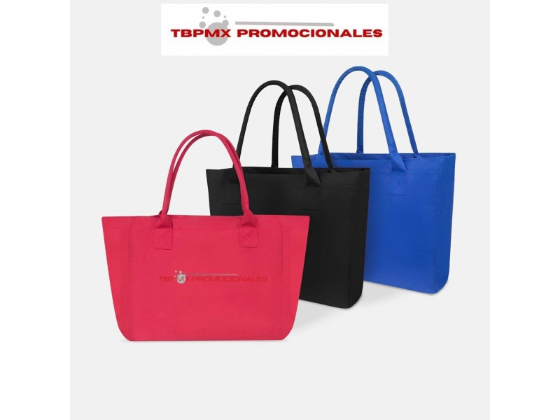 Bolsa con fuelle poliester rosabella promocional