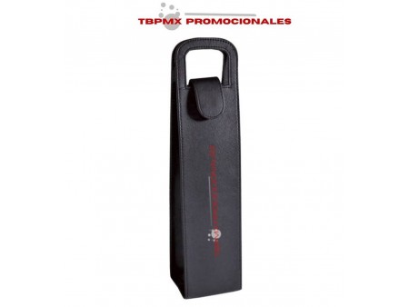 Estuche bolsa para botella de vinos curpiel molori promocional