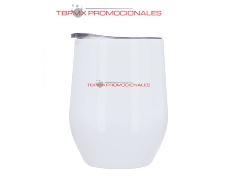 Vaso termico acero inoxidable 350 ml doble pared sublimable tapa kahlo promocional