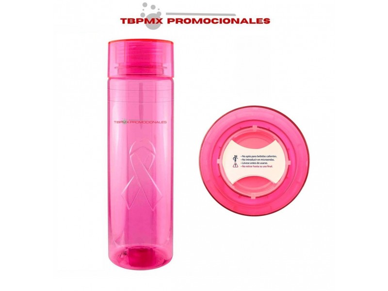 Cilindro anfora plastico pet 850 ml diseño liston alto relieve promocional