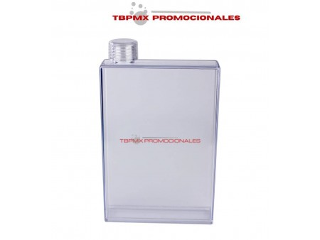 Cilindro anfora plastico 500 ml forma rectangular tapa rosca albay promocional