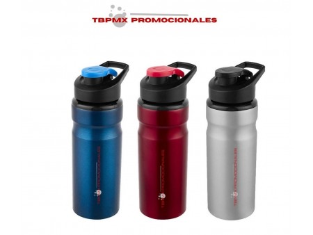 Cilindro anfora aluminio 700 ml tapa rosca boquilla nuarang promocional