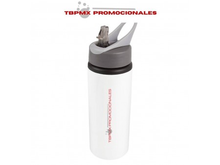 Cilindro aluminio 700 ml para sublimacion tapa rosca asa popote tovar promocional