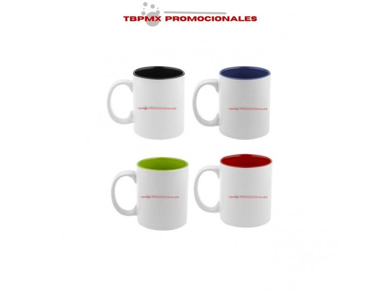 Taza de ceramica 11 oz blanca interior color verona promocional