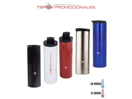 Termo acero inoxidable 450 ml doble pared tapa gem promocional