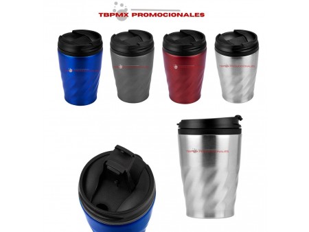 Vaso termo termico acero inoxidable 300 ml doble pared interno plastico tapa plastica lanus promocional