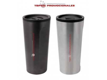 Vaso termo termico 600 ml doble pared interno plastico tapa palstico valvula seguridad montpellier promocional