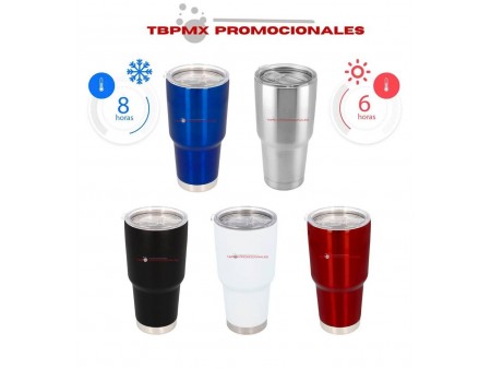 Vaso termo termico acero inoxidable 850 ml doble pared tapa palstico yangra promocional