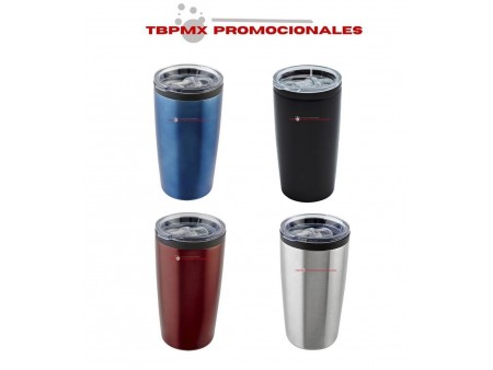Vaso termo termico acero inoxidable 540 ml doble pared interno plastico tapa plastico broadpeak promocional