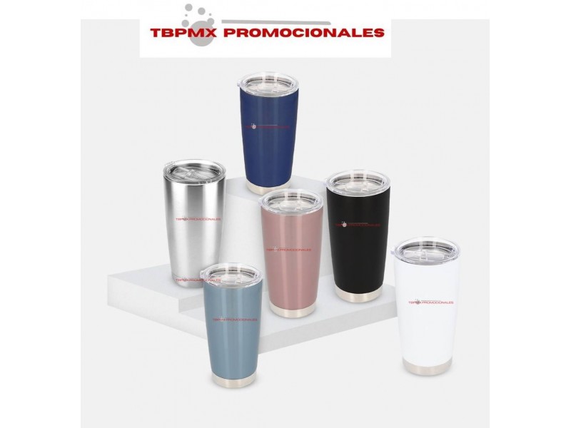 Vaso termo termico acero inoxidable 525 ml doble pared tapa plastico yukshin promocional