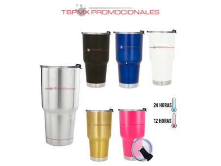 Termo acero inoxidable 870 ml doble pared tapa mak promocional