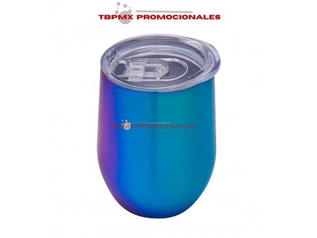 Vaso termo termico acero inoxidable 350 ml doble pared tornasol con tapa plastica tahana promocional