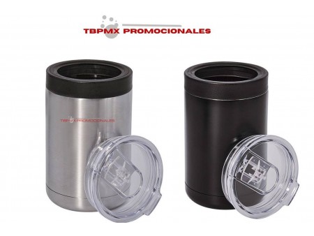 Termo portalatas acero inoxidable 355 ml doble pared tapa plastico dela promocional