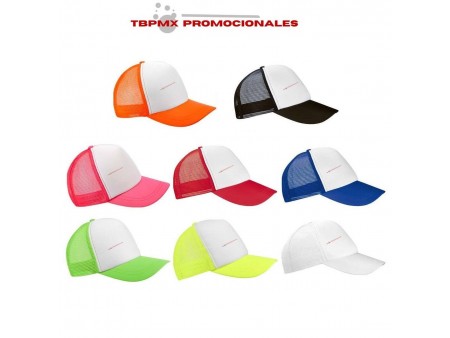 Gorra 5 gajos poliester ajustable plastico truker promocional