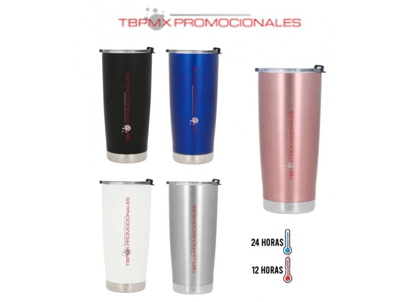 Vaso termico acero inoxidable 500 ml doble pared tapa boquilla duva promocional