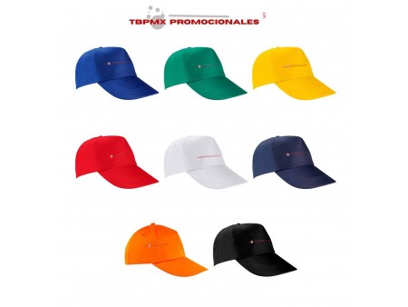 Gorra de algodon 5 gajos broche velcro beziers promocional
