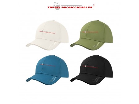 Gorra casual poliester 6 gajos broche metalico luzo promocional