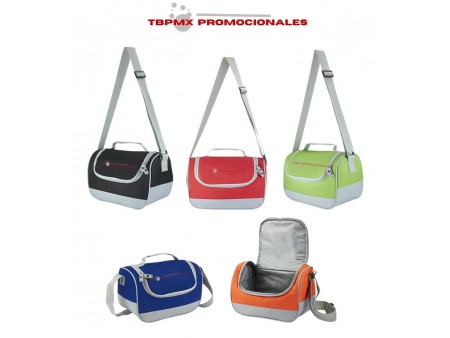 Lonchera plastificada capacidad 6 latas preston promocional