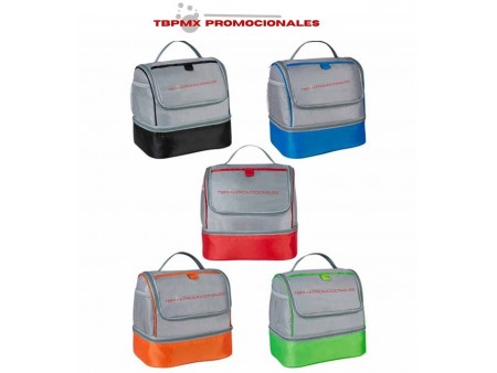 Lonchera termica plastificada capacidad de 9 latas ledu promocional