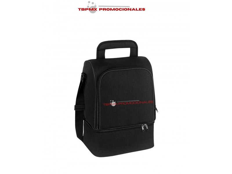 Lonchera plastificada doble compartimento capacidad de 24 latas hiker promocional