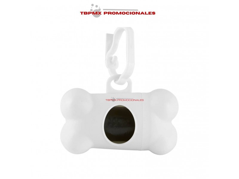 Dispensador bolsas de plastico con gancho en forma de hueso bone promocional
