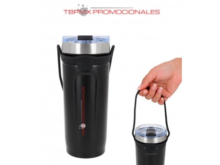 Temo acero inoxidable 710 ml rugoso tapa banda elastica bossu promocional