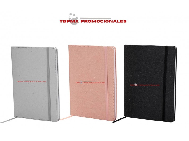 Libreta piel reciclada 70 hojas rayadas camus promocional