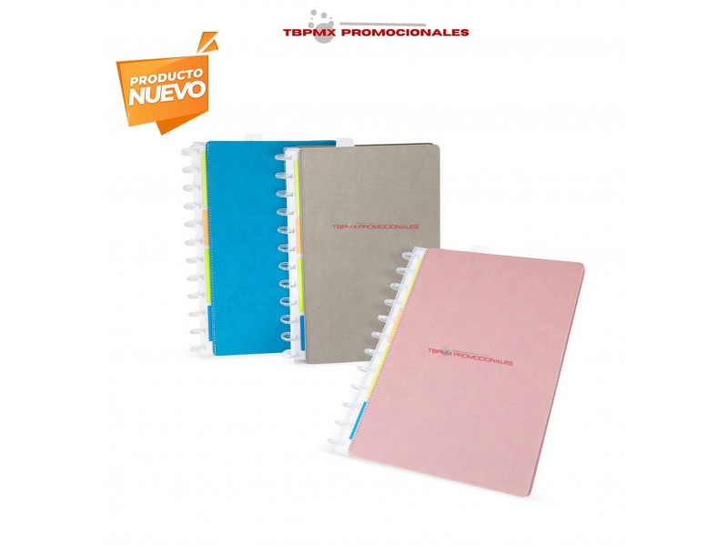 Libreta curpiel 20 hojas rayadas 20 hojas cuadro 20 hojas punteadas con regla de PVC  notas adhesivas oruka promocional