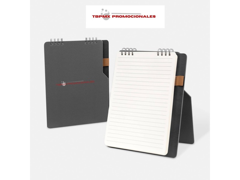 Libreta curpiel pasta rigida  espiral 80 hojas rayadas lembani promocional