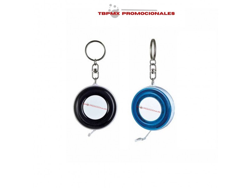 Llavero flexometro cinte flexible de plastico 1.5 metros wheel promocional