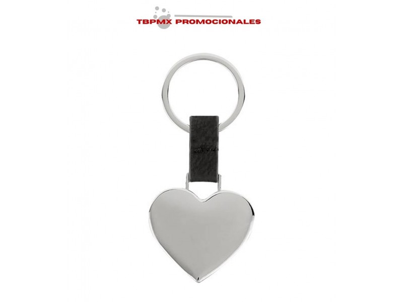 Llavero metalico en forma de corazon wetar promocional