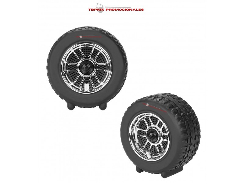 Bocina buetooth portatil con radio en forma de llanta pirelli promocional