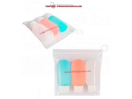 Set de viaje recipientespara almacenamiento con estuche elveti promocional