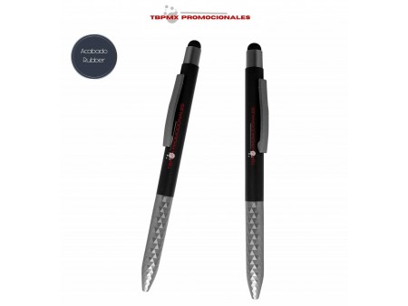 Boligrafo metalico rubber punta touch albora promocional