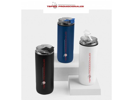 Termo acero inoxidable 480 ml doble pared tapa push yaku promocional