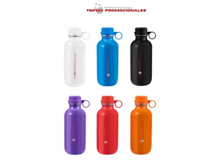 Cilindro anfora metalico 650 ml tapa plastico infusor con asa bokapp promocional