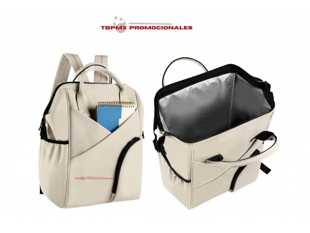Lonchera mochila termica palstificada con marco metalico vertex promocional