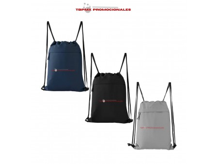 Morral poliester bolsillo frontal zoka promocional