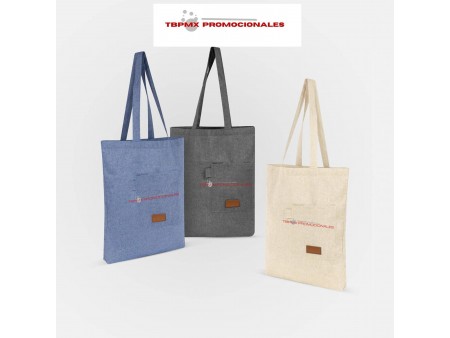 Bolsa ecologica algodon bolsa frontal con parche decorativo koru promocional